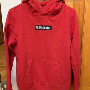 Boys Red Abercrombie Hoodie